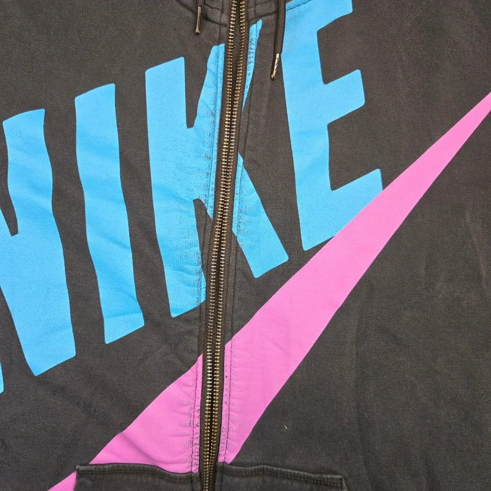 Nike Sportswear FullZip Hoodie XL Women Black Blue Purple Big Swoosh Logo Jacket